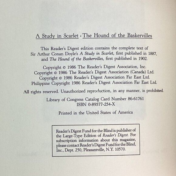 A Study In Scarlet & The Hound Of The Baskervilles By Sir Arthur Conan Doyle - Picture 4 of 5